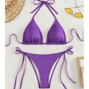 Purple Sparkly Bikini Set